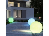 Lampa solarna GreenBlue GB165 wolnostojaca ogrodowa kula 25x25x58cm, kolorowy LED