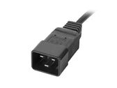 Listwa zasilająca RACK PDU 19" Lanberg 1U 16A 2M 4X C19 6X IEC C13 C20 czarna