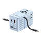 Adapter podróżny Verbatim Charge 'n' Travel GaN III globalny 1xUSB-C PD 3.0 QC 4+ 70W, 1xUSB-C PD 3.0 QC 4+ 60W, 1xUSB-C 5W, 1x USB-A QC 3.0 niebieski