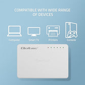 Switch niezarządzalny Qoltec przełącznik sieciowy 5 x port RJ45 | 1000Mbps | Fast Ethernet | LAN
