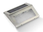 Lampa solarna Maclean MCE119 2LED na ogrodzenie schody Inox