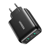 Ładowarka sieciowa Ugreen CD161 2xUSB, 18W, PD3.0 - czarna
