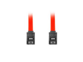 Kabel SATA Lanberg DATA II (3Gb/s) F/F 0,5m metalowe zatrzaski czerwony