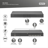 Przełącznik KVM DIGITUS 8 portowy HDMI, 4K 30Hz Rack 19"