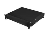 Szuflada do szaf 19" Lanberg 2U 360mm Czarna (2U / 483x360mm udźwig do 90kg, montaż 4 puntowy)