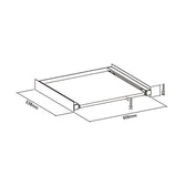 Łącznik pralki z suszarką półka Maclean MC-890 aluminium, uniwersalny, max 60kg