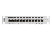 Patch panel Lanberg PPF5-9012-S 12 port 1U 10" kat.5e ekranowany szary