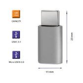 Adapter Qoltec przejściówka USB-C 3.1 | Micro USB | MHL | Aluminiowy