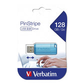 Pendrive Verbatim PinStripe USB Drive 128GB USB 2.0 Karaibski Niebieski