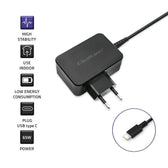 Ładowarka sieciowa Qoltec 65W | 5-20V | 3-3.25A | USB typ C | PD | Czarna