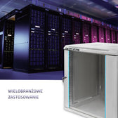 Szafa RACK Qoltec 19" | 12U | 600x635x450 | Szara | Wisząca