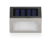 Lampa solarna Maclean MCE119 2LED na ogrodzenie schody Inox