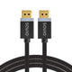 Kabel DisplayPort v1.4 Savio CL-176 (M/M), 8K, 3m, miedź, bawełniany oplot, czarny