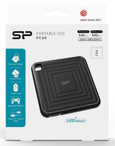 Dysk zewnętrzny SSD Silicon Power PC60 2TB USB-C (540/500 MB/s) czarny