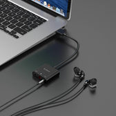 Karta dźwiękowa Orico SKT3-BK-BP zewnętrzna USB-A, 3 porty, mini jack