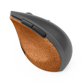 Mysz bezprzewodowa Lenovo Go Wireless Vertical Mouse optyczna szara z naturalnym korkiem