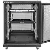 Patch panel QOLTEC do szaf RACK 19" | 24 porty | 1U | UTP | Czarny