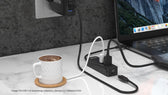 HUB USB-C Unitek H1117B 4xUSB-A 3.1, aktywny, 10W