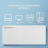 Switch niezarządzalny Qoltec przełącznik sieciowy 8 x port RJ45 | 100Mbps | Fast Ehernet | LAN