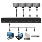 Rozdzielacz aktywny Qoltec Splitter 4 x HDMI 4K x 2K | 3.4Gb/s