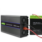 Przetwornica napięcia Qoltec Monolith 4000 MS Wave | 12V na 230V | 2000/4000W | USB