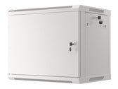 Szafa instalacyjna Rack wisząca 19" 9U 600x450 szara drzwi metalowe Lanberg (flat pack)