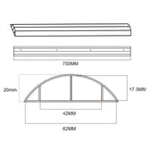 Listwa maskująca do kabli Maclean MC-814 B, 62x20x750mm, aluminiowa, czarna