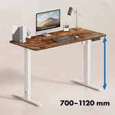Biurko elektryczne regulacja wys. Ergo Office ER-400 W, max wys. 1160mm, max - 80 kg, bez blatu do pracy stojąco siedzącej, białe