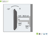 Uchwyt ścienny Techly 19"-37", 25kg obrotowy
