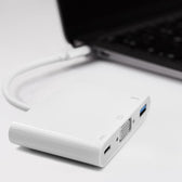 Adapter USB Qoltec USB 3.1 C 3w1 / USB 3.0 | VGA | USB-C 3.1 PD 92W