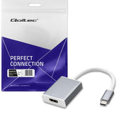 Adapter Qoltec przejściówka USB-C 3.1 | HDMI | 4K | MHL | Aluminiowy