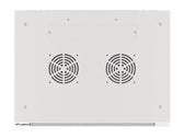 Szafa instalacyjna Rack wisząca 19" 6U 600x450 szara drzwi metalowe Lanberg (flat pack)