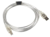Kabel USB 2.0 Lanberg AM-BM Ferryt 1,8m przezroczysty