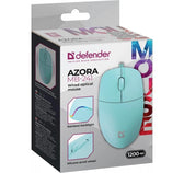 Mysz przewodowa Defender AZORA MB-241 OPTICAL 1200dpi 3P turkus kabel 1.8 m