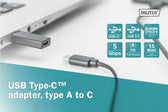 Adapter DIGITUS USB 3.0 HighSpeed Typ USB C/USB A M/Ż czarny
