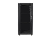 Szafa instalacyjna Rack stojąca 19" 27U 600x600 czarna Lanberg (flat pack)