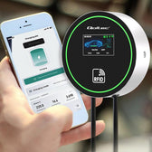 Stacja ładowania Qoltec EV 2w1 Typ2 | 22kW | Wi-Fi | LCD | 3 fazy | Wallbox | Smart life app | RFID | 5m