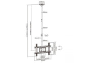 Uchwyt do telewizora sufitowy Maclean MC-803 max 50kg max VESA 600x400