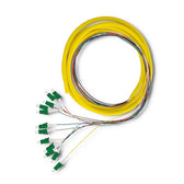 Pigtail światłowodowy Qoltec 12x LC/APC | SM | G657A2 | 2m