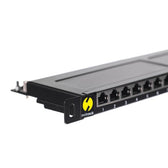 Patch panel 19'' Netrack 24-porty kat. 6 FTP, 0,5U z półką