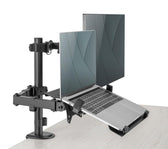 Uchwyt biurkowy DIGITUS podwójne ramię na 1xLCD 32" 4kg, 1xNotebook 15,4" 9kg