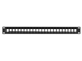Patch panel pusty Lanberg PPKS-1024-B 24 port 1U 19" do modułów keystone czarny