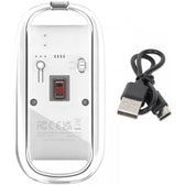Mysz bezprzewodowa Manhattan 2.4GHz RF USB 1600dpi przezroczysta