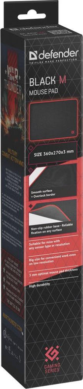 Podkładka Defender Gaming BLACK M 360x270x3mm