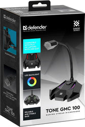 Mikrofon przewodowy Defender TONE GMC 100 STREAM strumieniowy USB