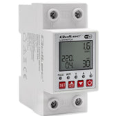 Przekaźnik Qoltec 63A na szynę DIN z licznikiem energii elektyrcznej | Timer | TUYA | Wi-Fi | LED