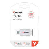 Pendrive Verbatim Plectra 256GB USB-C 3.0 White