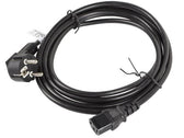 Kabel zasilający Lanberg CEE 7/7 -> IEC 320 C13 3m VDE czarny