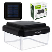Lampa solarna LED na słupek GreenBlue, 80x80mm, daszek kopertowy, 3200K, GB127 WW