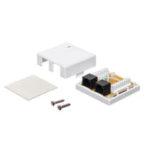 Gniazdo natynkowe kompletne 2xRJ45 8p8c UTP Cat6 LSA Netrack